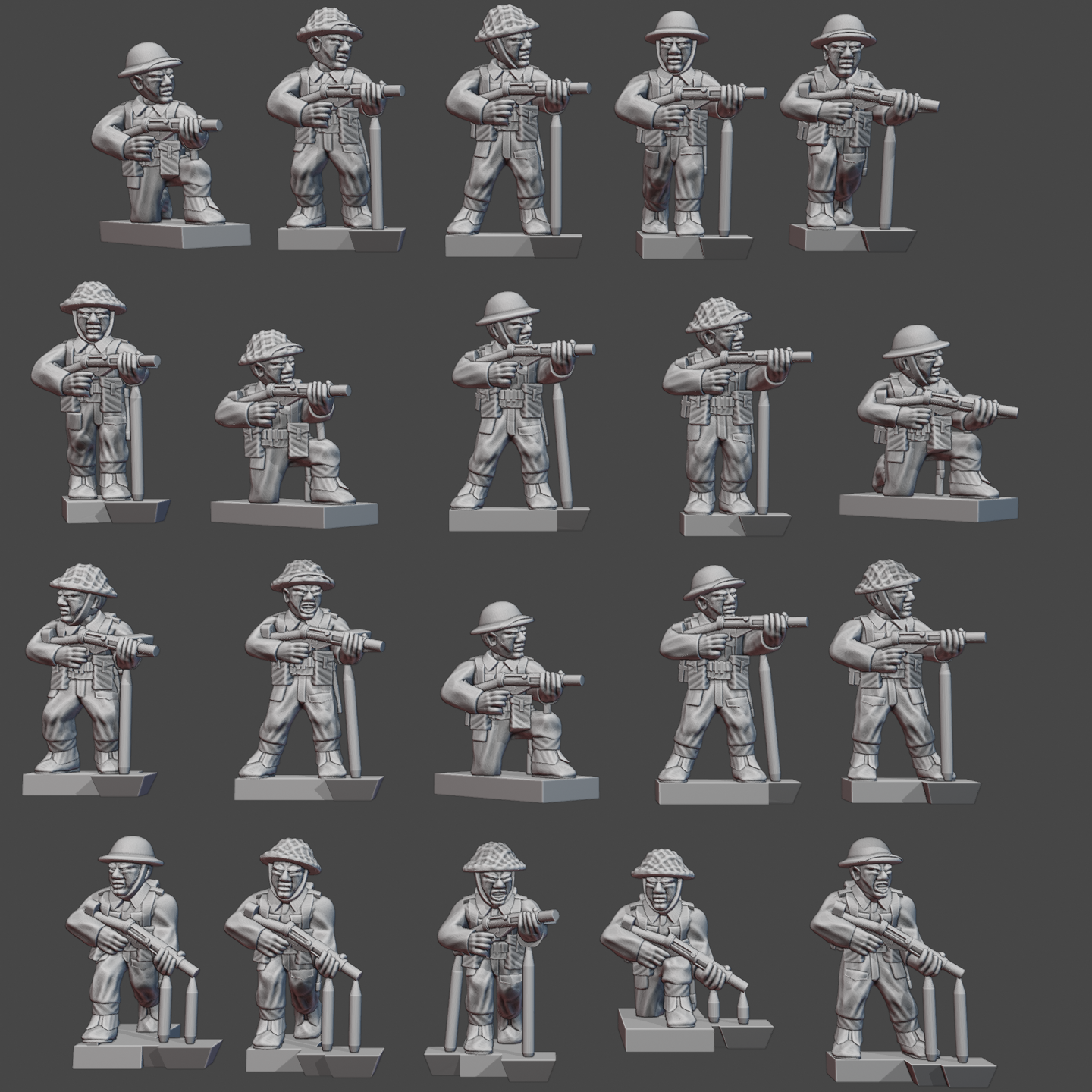 British WW2 Infantry with Sten Guns (1941-45) WWII-GB-16